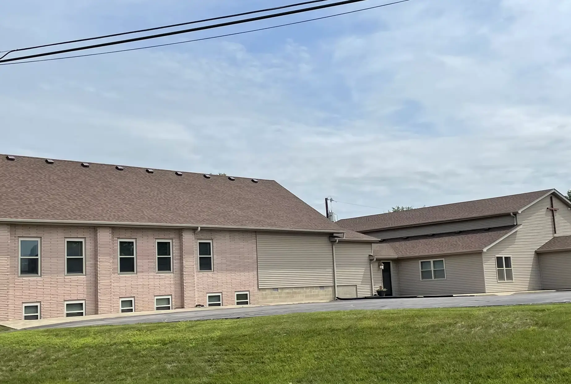 Commercial roofing project completed by Quad County Roofing on a church building in Northwest Indiana.